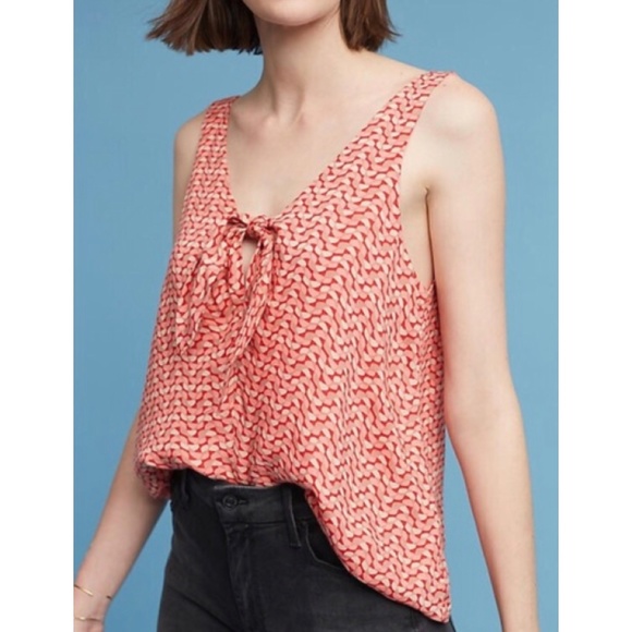 Anthropologie Tops - Anthro Maeve Verena Tie-Front Blouse - XSP